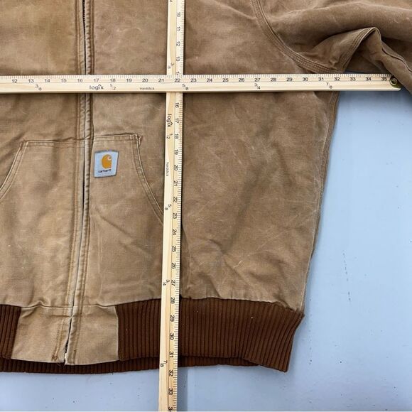 Vintage Tan Carhartt Hooded Quilt Lined Jacket​ - Picture 3 of 5